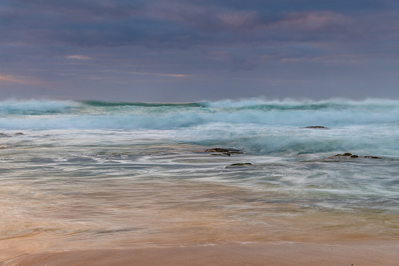 Rocks and waves - sunrise seascape at Bermagui