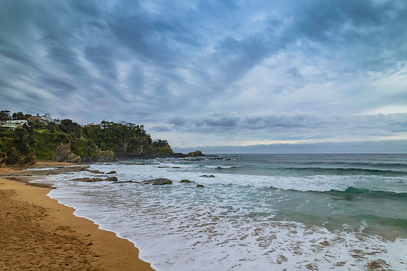 Rain clouds at the seaside
