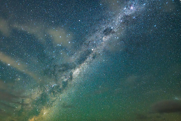 The Milky Way Galaxy with some light cloud
