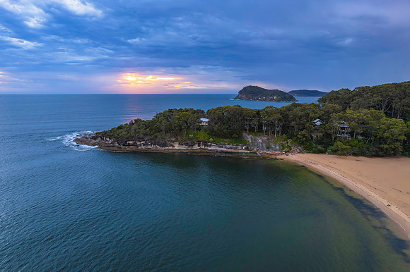 Cloudy sunrise seascape as a storm moves on