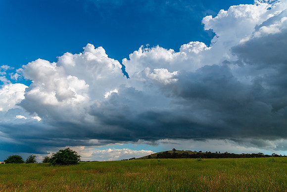 Storms rolling across the sky