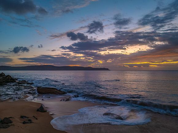 After the rain sunrise at the seaside