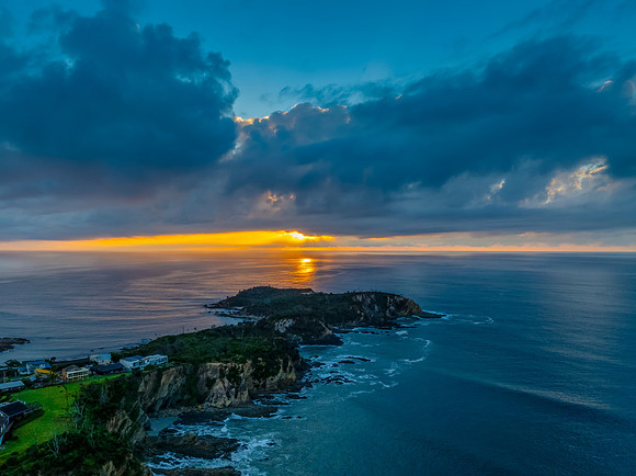 McKenzies Beach Autumn Sunrise with Clouds