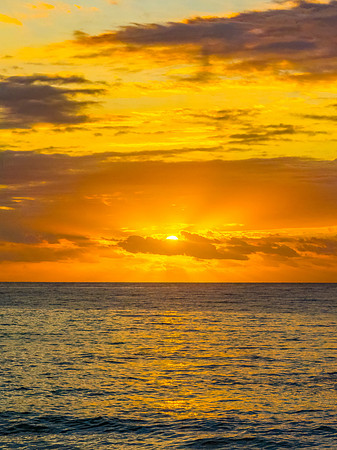After the rain sunrise at the seaside
