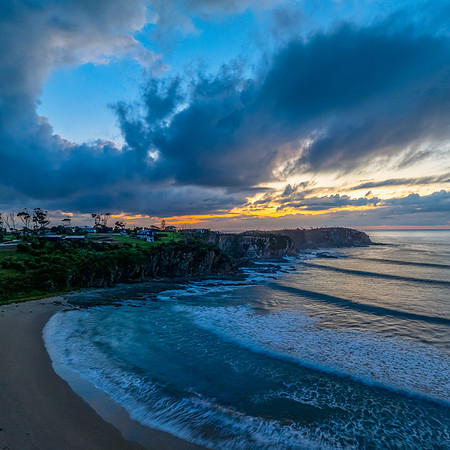 McKenzies Beach Autumn Sunrise with Clouds