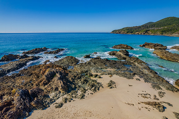 Burgess Beach Aerial Morning Seascape