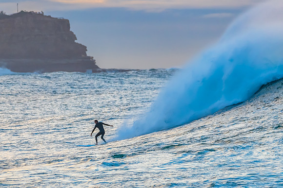 Surfs up - surfing seascape with a large swell