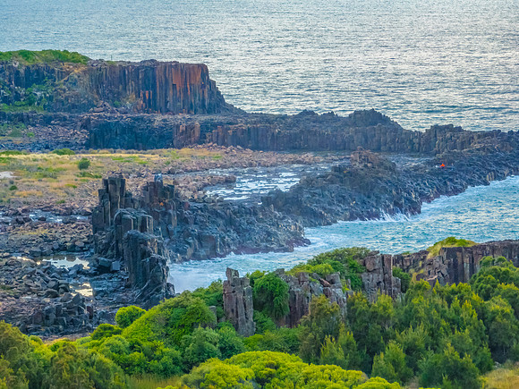 Aerial sunrise views over Bombo Beach at Kiama
