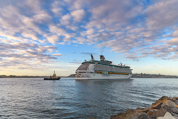 Cruising into Port of Newcastle
