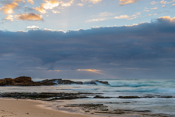Rocks and waves - sunrise seascape at Bermagui