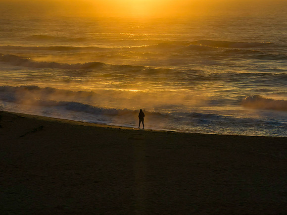 Winter's sunrise at the seaside