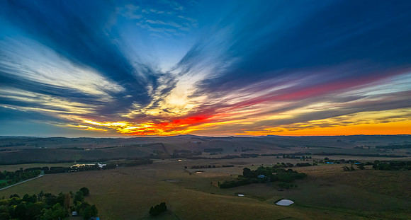 Dawn over the countryside