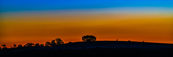 After Sunset Nightfall with Silhouettes