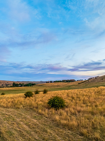Sunset and high cloud over the countryside