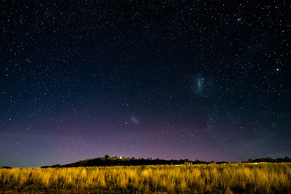 Stargazing at the Winter night sky coloured by Aurora Diffuse