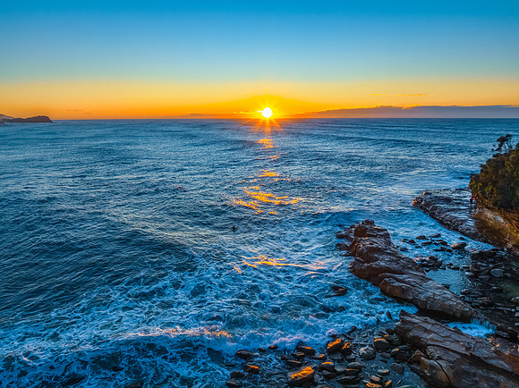 Winter Sunrise and Surfs Up