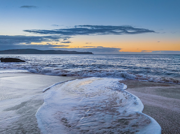 Aerial sunrise at the seaside