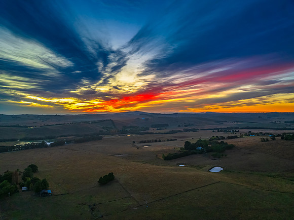 Dawn over the countryside