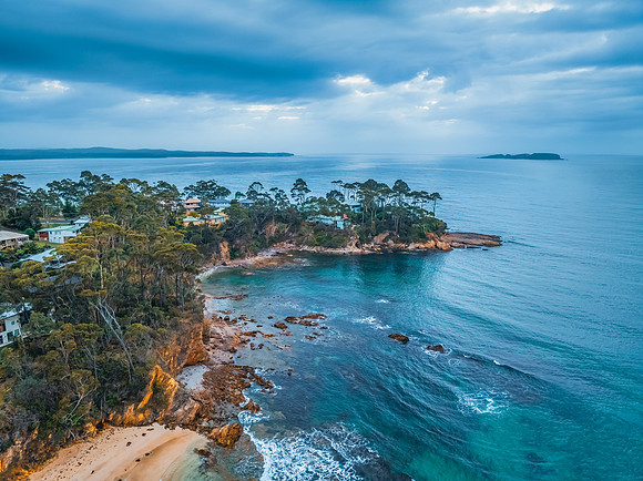 Cloudy Sunrise Seascape at Denhams Beach