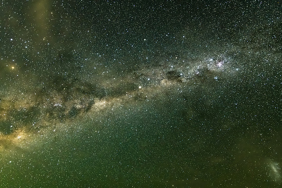 The Dark Emu in the Milky Way night sky with light cloud