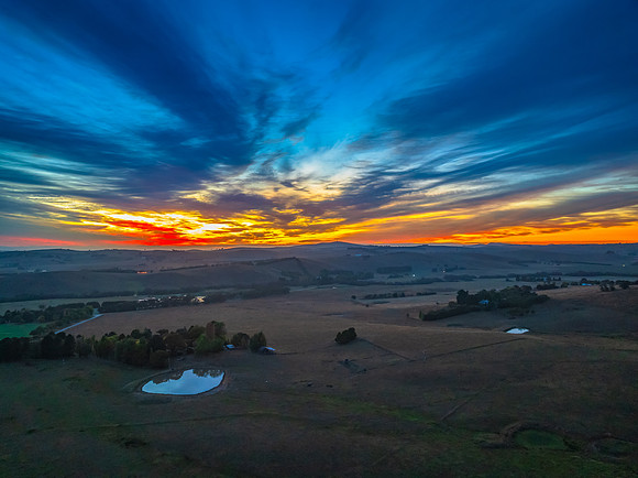 Dawn over the countryside