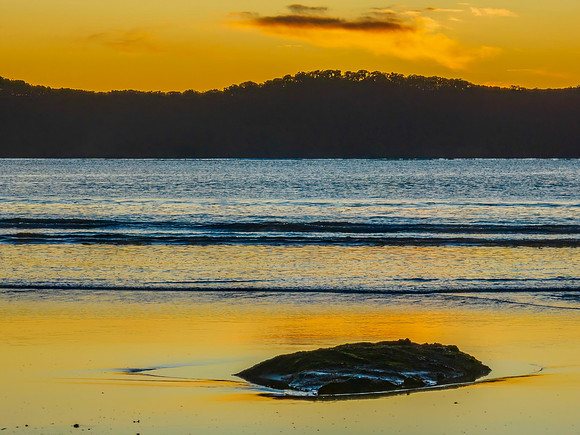 Aerial sunrise at the beach