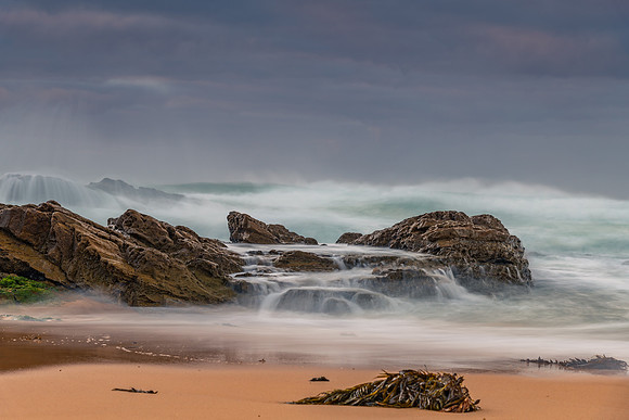 Rocks and waves - sunrise seascape at Bermagui