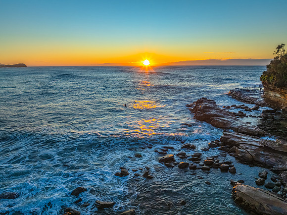 Winter Sunrise and Surfs Up