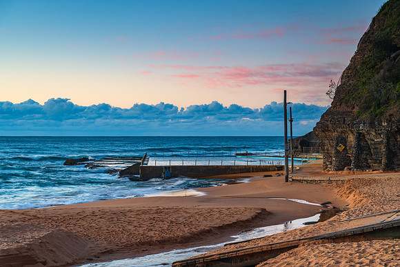 Sunrise by the sea shore