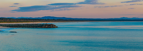 Aerial Sunrise at Forster Main Beach