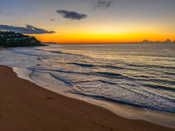 Northern Beaches Sunrise at the seaside with rain clouds