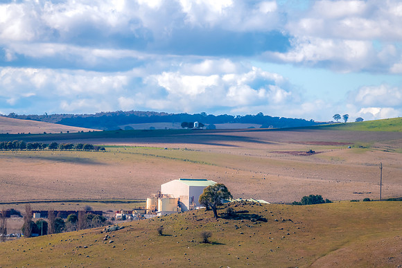 Cloud covered skies over the Winter countryside