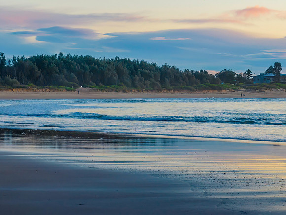 Aerial sunrise at the beach