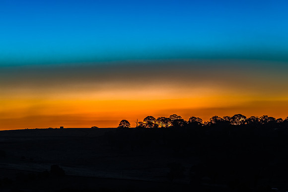 After Sunset Nightfall with Silhouettes