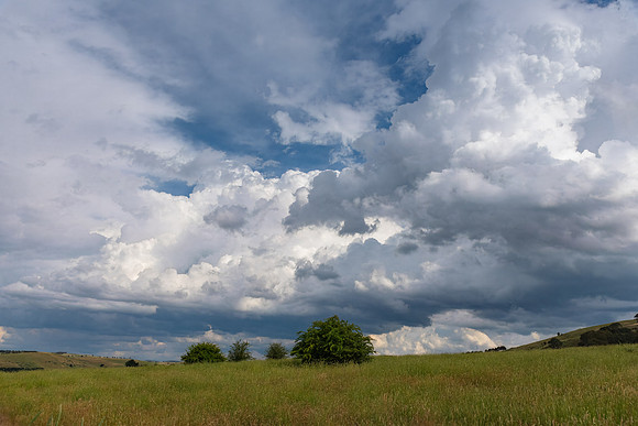 Storms rolling across the sky