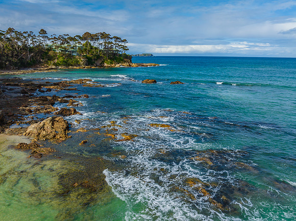 Clouds and the sea on a beautiful spring day at the coast