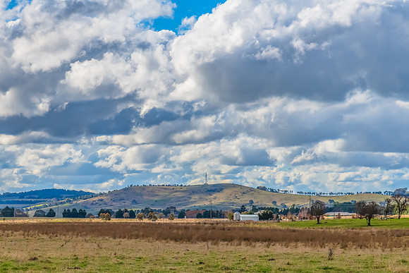Clouds and a Winter sky over rural land
