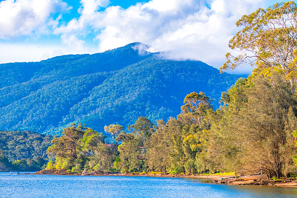 Twilight at Wallaga Lake and Gulaga Mountain