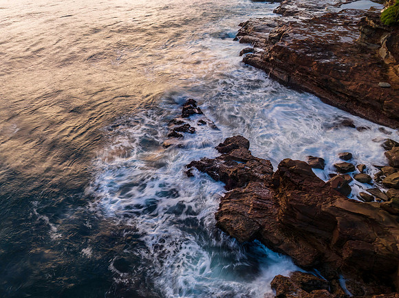 Rocks and the sea