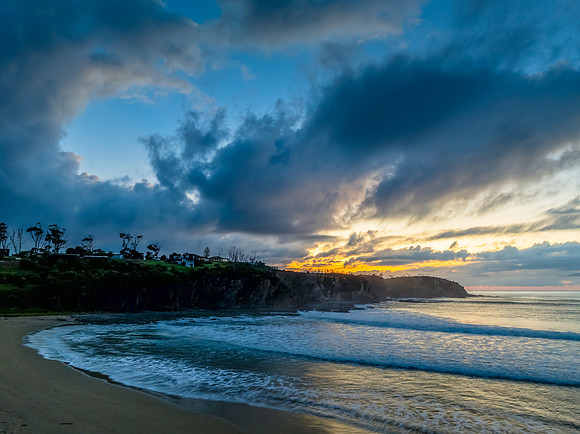 McKenzies Beach Autumn Sunrise with Clouds