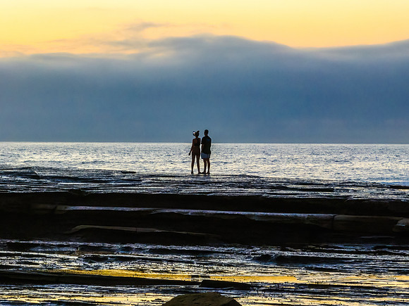 Sunrise, romance and a foggy seascape