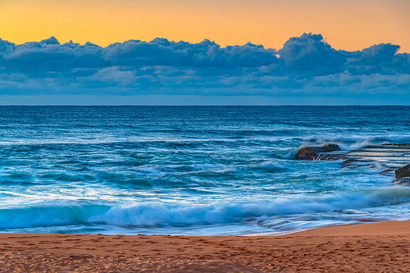 Sunrise by the sea shore