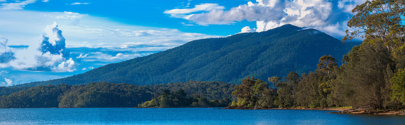 Twilight at Wallaga Lake and Gulaga Mountain