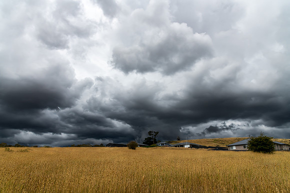 Summer storms over the countryside