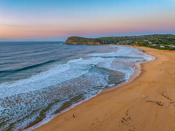 Sunrise seascape with clear skies