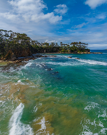 Clouds and the sea on a beautiful spring day at the coast