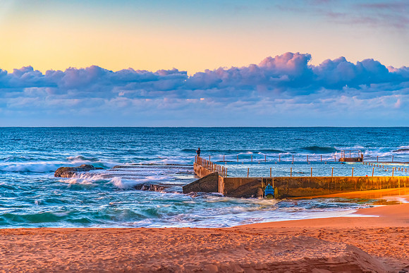 Sunrise by the sea shore