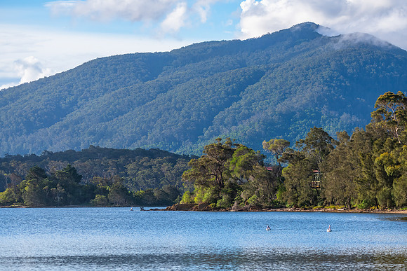 Twilight at Wallaga Lake and Gulaga Mountain