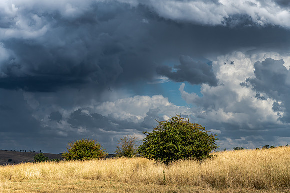 Summer storms over the countryside