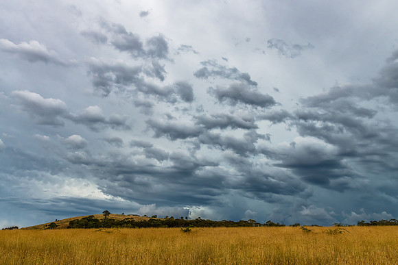 Late afternoon storm brewing over the rural countryside